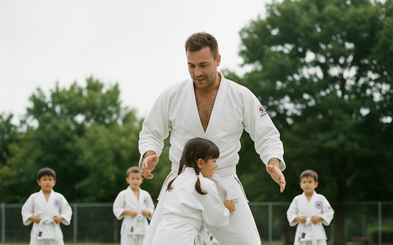 Pequena lutadora prefere abraços
