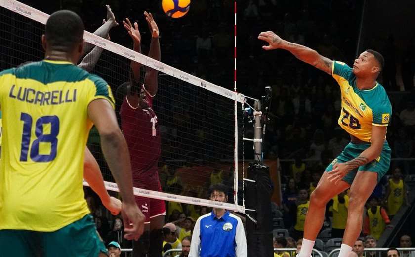 Brasil inicia Pré-Olímpico de vôlei masculino derrotando o Catar