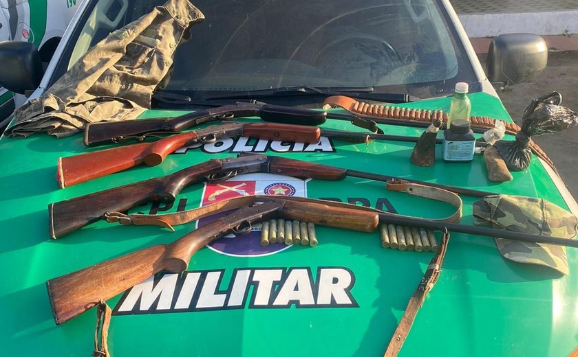 PM apreende 8 armas de fogo em menos de 24 horas