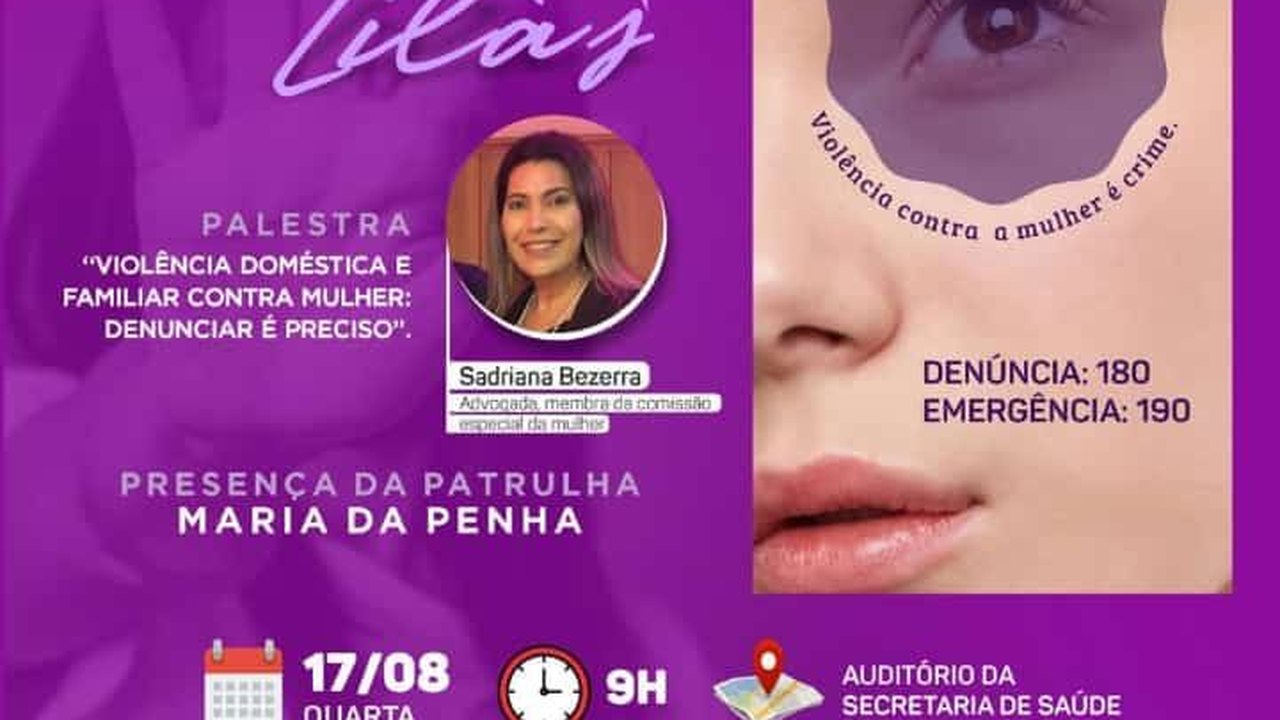 Prefeitura de Novo Lino abre oficialmente nesta quarta a campanha Agosto Lilás