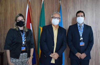 Presidente do TCE/AL recebe novo Superintendente de rede da CAIXA em Alagoas