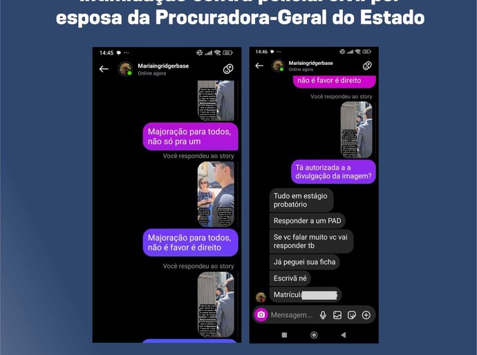 Sindpol repudia tentativa de intimidação contra policial civil por esposa da Procuradora-Geral do Estado