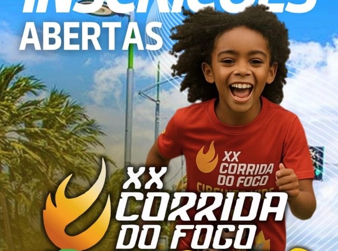 Corpo de Bombeiros inicia inscrições para Circuito Kids na 20ª edição da Corrida do Fogo