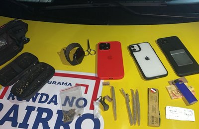 Ronda no Bairro apreende drogas em Jacarecica e prende motociclista com veículo adulterado
