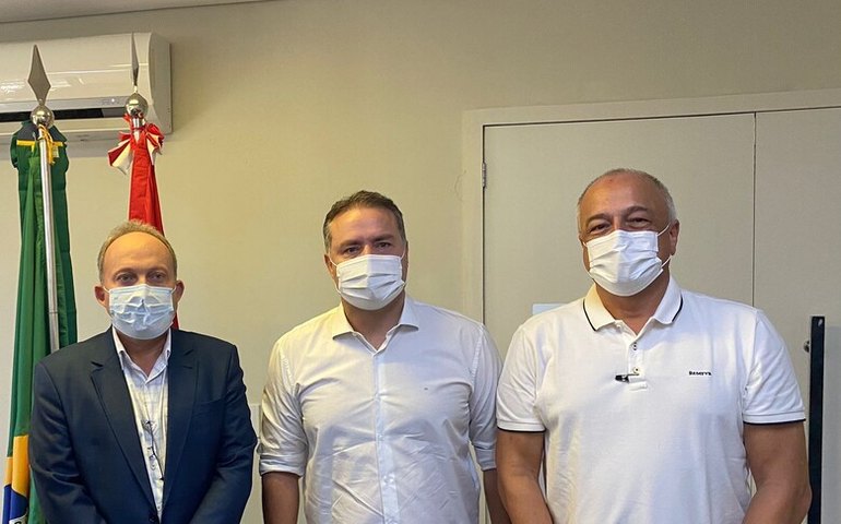 Deputado Galba Novaes participa da assinatura da ordem de serviço para construção de um CISP em Colônia Leopoldina