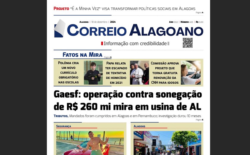 Gaesf: operação contra sonegação de R$ 260 mi mira em usina de AL