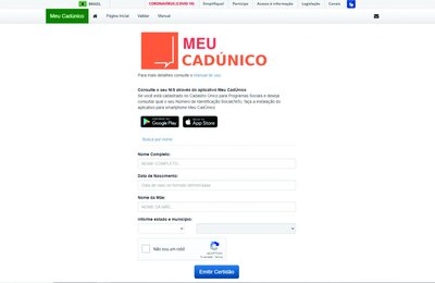 Usuários do CadÚnico podem obter informações do serviço pela internet e aplicativo