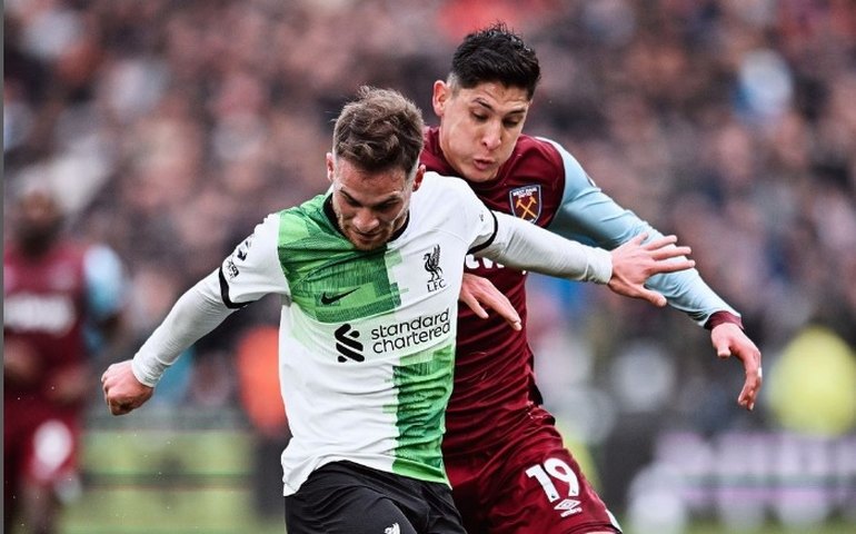 Liverpool cede empate ao West Ham e se distancia da briga pelo título do Campeonato Inglês