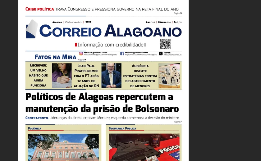 Políticos de Alagoas repercutem a manutenção da prisão de Bolsonaro