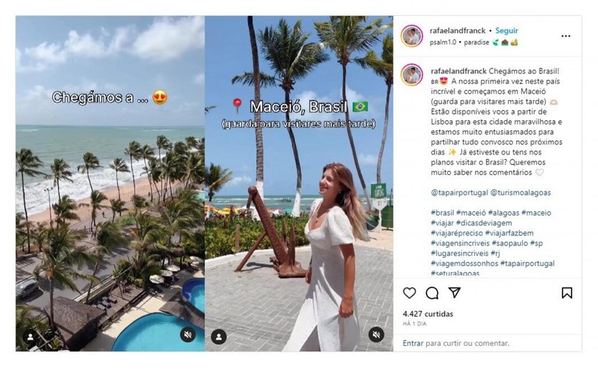 Influenciadores digitais portugueses e italianos conhecerão os atrativos turísticos de Alagoas