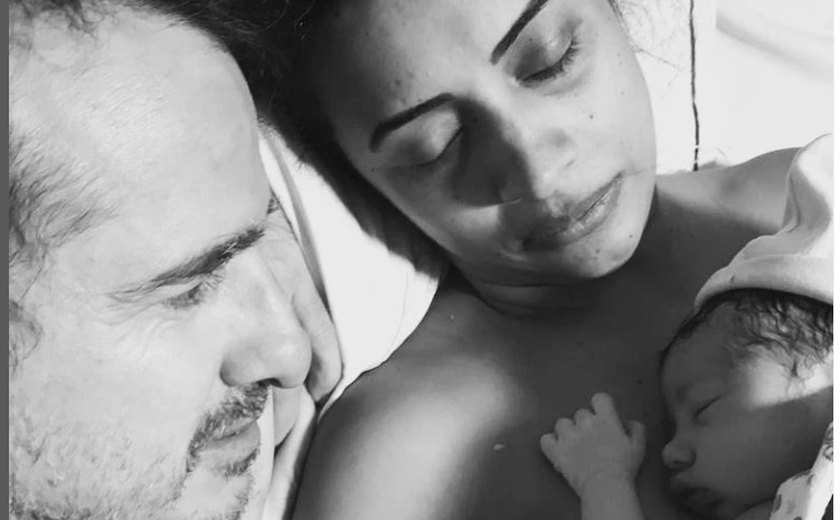 Aline Midlej dá à luz Celeste, primeira filha com Rodrigo Cebrian