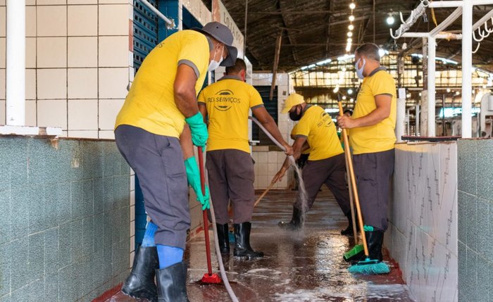 Mutirão de limpeza tem o objetivo de garantir ambientes limpos e salubres para permissionários e os consumidores
