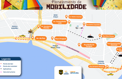 Confira o esquema para táxis, mototáxis, transportes turísticos e de aplicativos no São João do Jaraguá