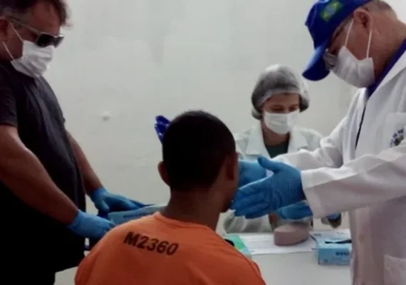 Polícia Científica faz coleta de material genético de condenados no sistema penitenciário