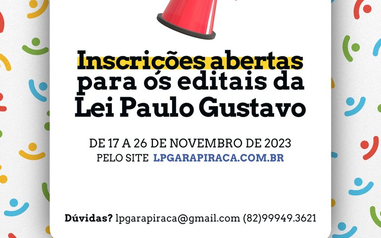 Arapiraca divulga editais da Paulo Gustavo e anuncia oficina de capacitação para fazedores de Cultura