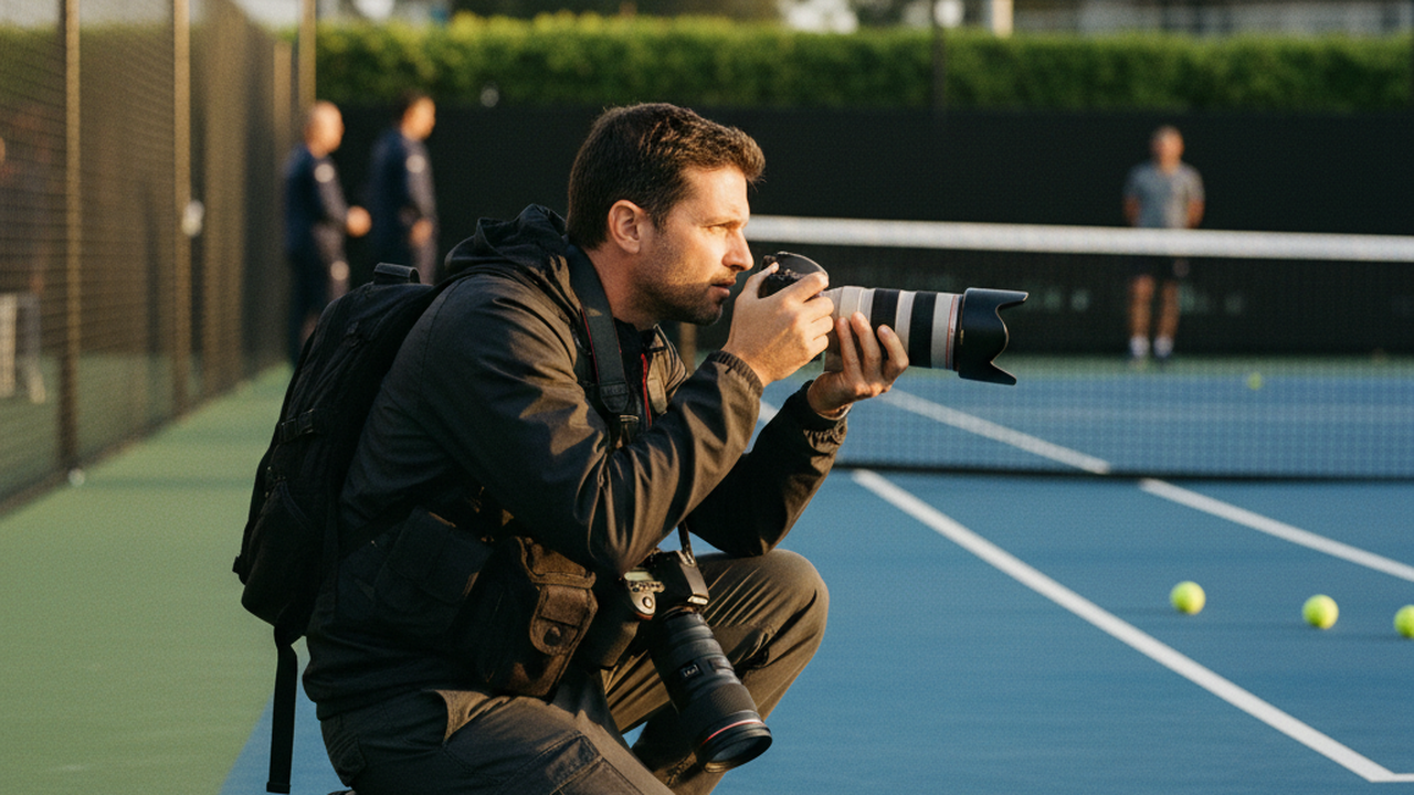 Australian Open: brasileiro conquista espaço raro e se destaca como fotógrafo nos bastidores do circuito