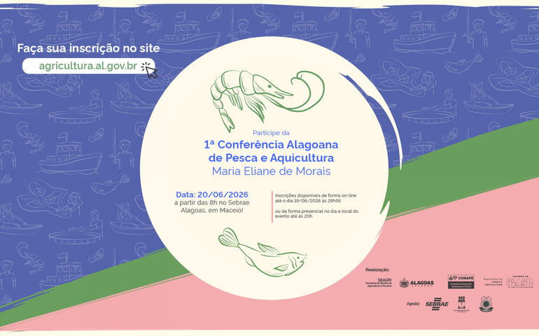 Secretaria de Agricultura abre inscrições para Conferência Alagoana de Pesca e Aquicultura