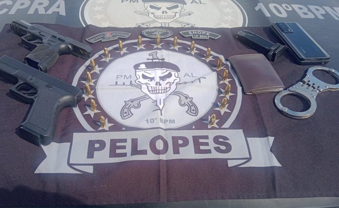 Material apreendido com os suspeitos durante ação da PM em Palmeira dos Índios