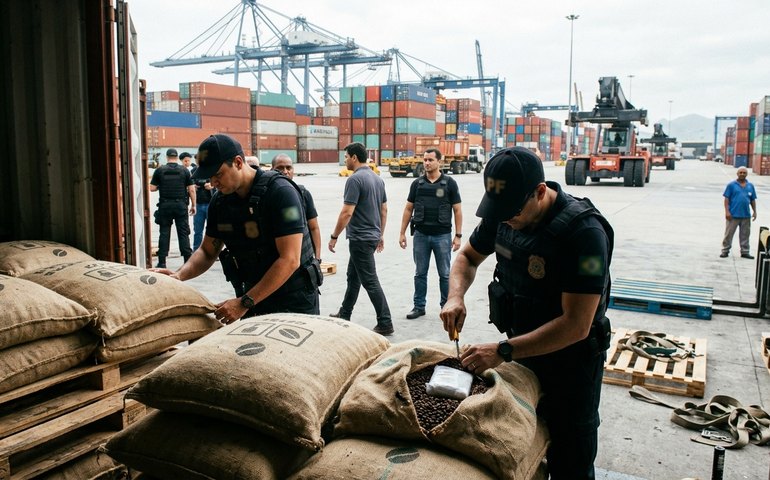 PF investiga esquema que usava exportação de café para enviar cocaína ao exterior pelo Porto do Rio