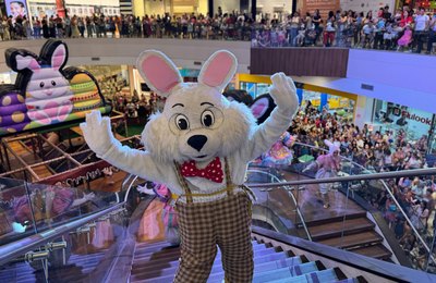 Chegada do Coelho da Páscoa marca programação especial no Parque Shopping Maceió