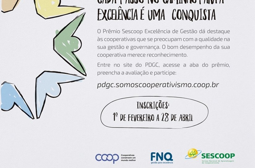 Inscrições ao Prêmio Sescoop Excelência de Gestão na reta final