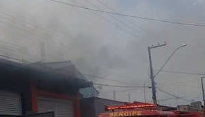 Incêndio atinge depósito de estabelecimento comercial em Aquidabã / Foto: Foto: Reprodução/Portal A8SE