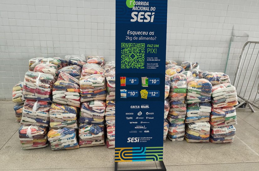 Corrida Nacional do Sesi em Maceió arrecadou 2,8 toneladas de alimentos