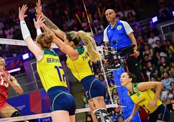 Seleção feminina perde do Japão e disputa 3º lugar na Liga das Nações de vôlei