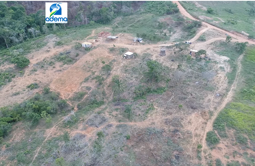 area desmatada em Siriri
