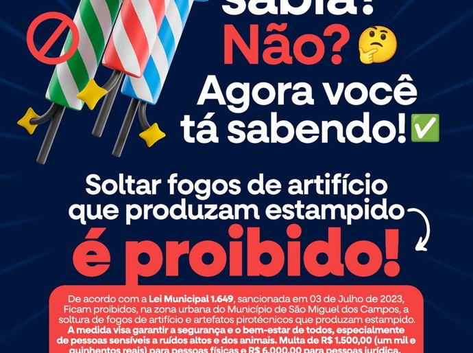 São João sem estampido: Prefeitura de ﻿São Miguel dos Campos reforça campanha por festa inclusiva