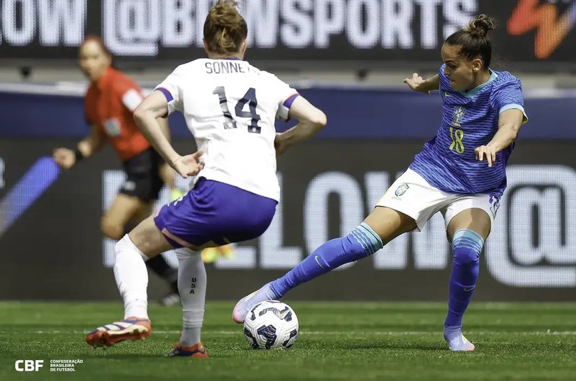 Em 1º amistoso do ano, seleção feminina do Brasil perde por 2 a 0 para os EUA