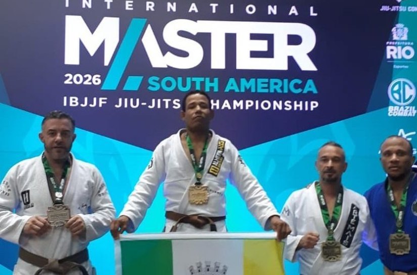 Alexandre Negão é campeão do Internacional Master da América do Sul de Jiu-Jitsu, no Rio