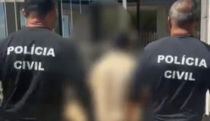 Homem foi levado para a Delegacia de Palmeira dos Índios / Foto: Reprodução/Polícia Civil