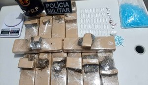 Suspeito de tráfico é preso com 10kg de maconha em Nossa Senhora do Socorro / Foto: Foto: Polícia Militar/SE