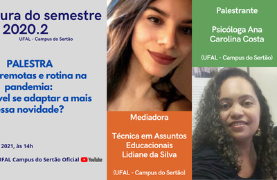 Recepção on-line dos calouros do Campus do Sertão da Ufal será na quarta, 23