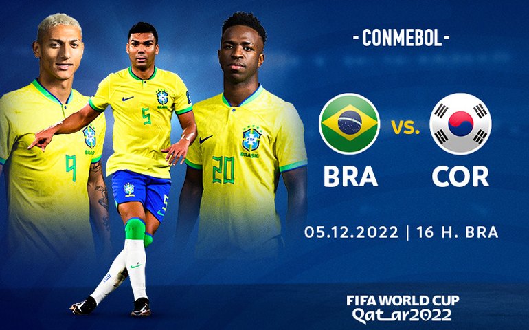 Brasil confronta Coreia do Sul na mira do Hexa