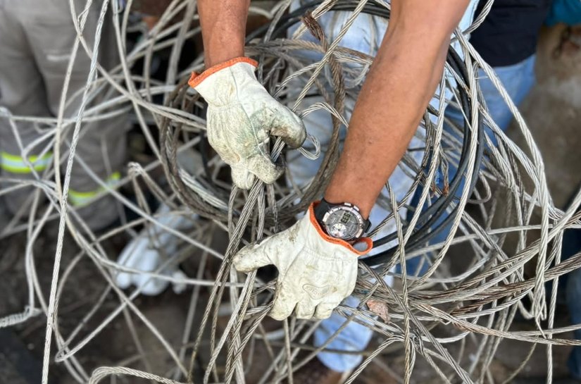 Operação Eletroalvo desencadeada pela Polícia Civil recupera materiais pertencentes à Equatorial Alagoas em ponto de sucata no Distrito Industrial