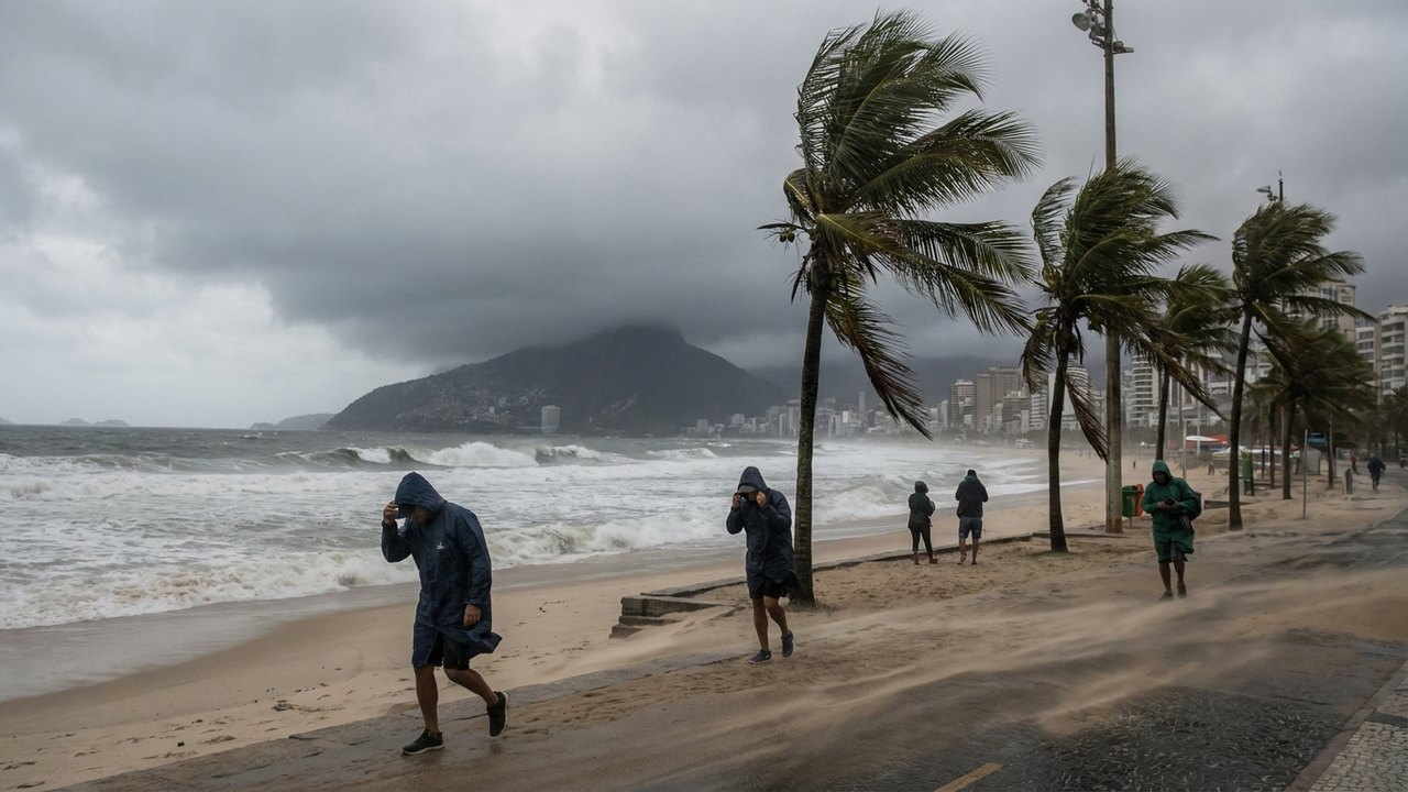 Frente fria muda o tempo no Rio, e Defesa Civil mantém alerta para rajadas de vento nesta quinta-feira; veja a previsão