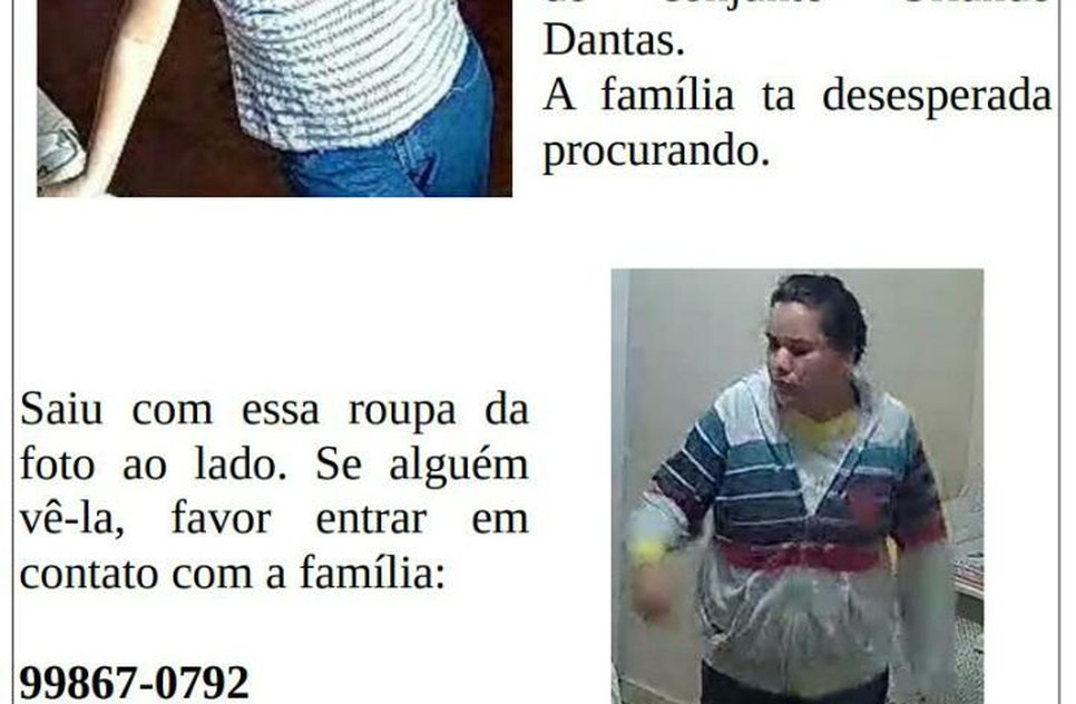 Desaparecida  / Foto: redes sociais