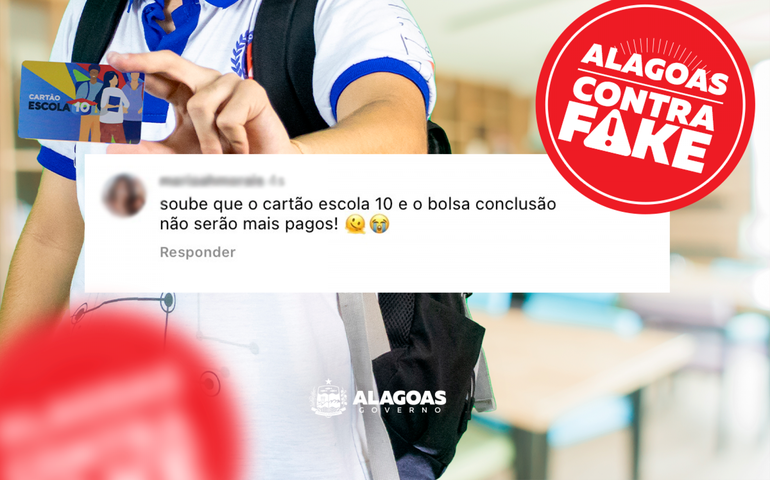 É falso que o Bolsa Conclusão do Cartão Escola 10 vai parar