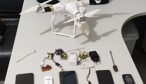 Homens usam drones para jogar celulares dentro do presídio de Tobias Barreto