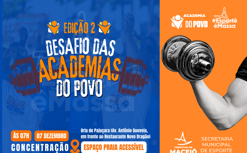 Atividades esportivas marcam desafio das Academias do Povo no sábado (7)