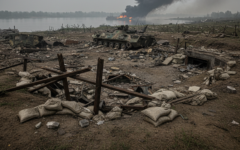 Por quem os morteiros dobram? Posição ucraniana próxima ao Dniepre é destruída por artilharia russa