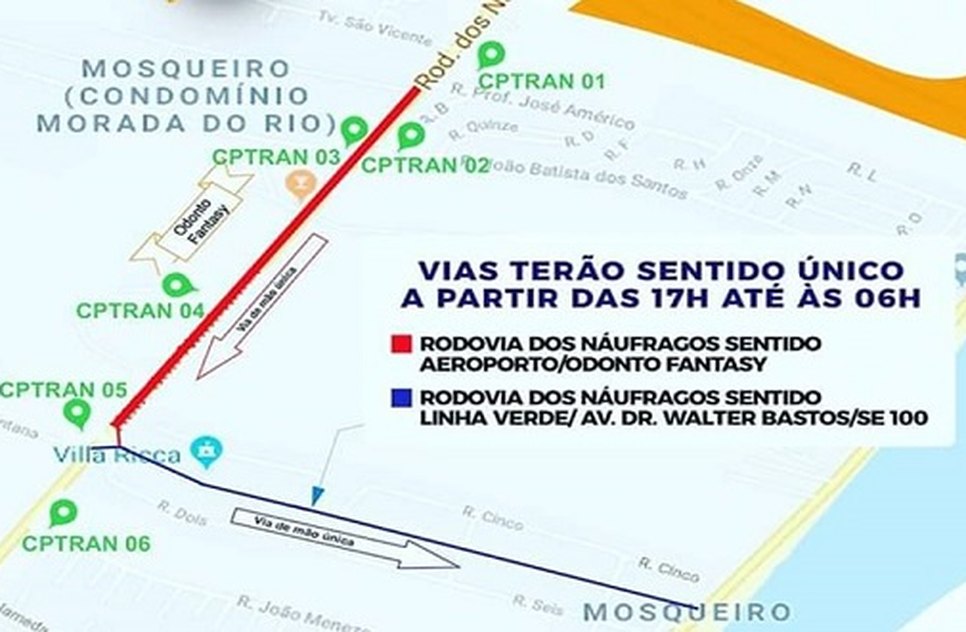 MUDANÇA DE TRANSITO / Foto: PM/SE
