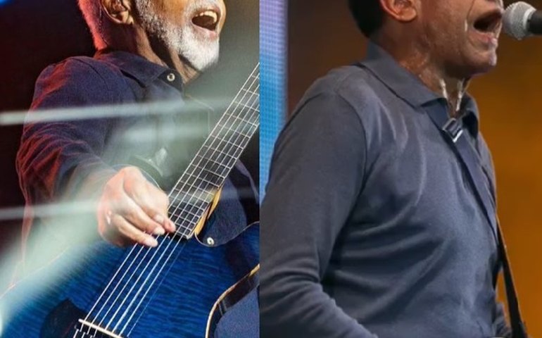 Gilberto Gil e Jorge Ben Jor cantam juntos em festa no Copacabana Palace