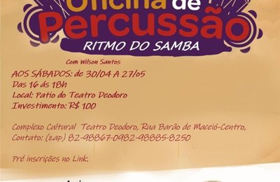 Oficinas de Tambores garantem batuques, histórias, aprendizado e muita música 