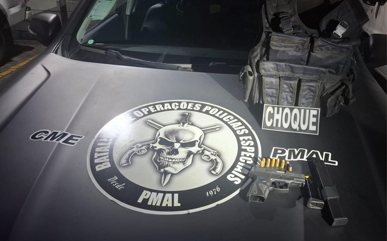 PM apreende arma, munições e colete durante operação no Vergel do Lago