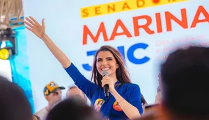 Marina JHC fez discurso de forte tom político e afirmou não ter medo de enfrentar grupos que estão no poder em Alagoas há décadas. - Foto: Itawi Albuquerque/Assessoria