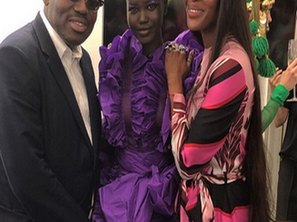 Edward Enninful, Adut Akech e Naomi Campbell