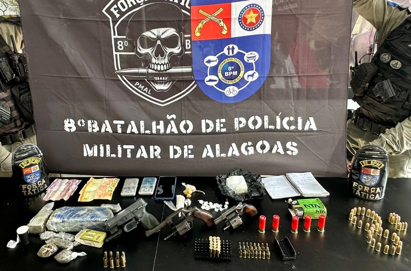 PMAL apreende arsenal e líderes de organização criminosa são neutralizados em Rio Largo